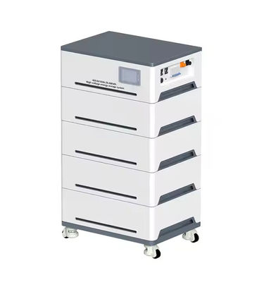 جودة 15.36kWh نظام تخزين الطاقة الكل في واحد قابل للتكديس 5kW عاكس هجين 51.2V 100Ah LiFePO4 3 وحدات RS485 CAN WiFi Home الطاقة الشمسية الاحتياطية مصنع