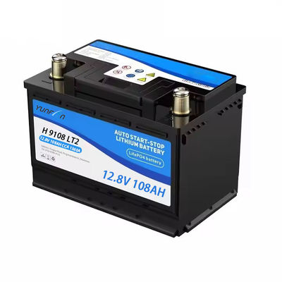 12.8V 108ah 1360CCA بطارية Lifepo4 قابلة لإعادة الشحن 1382WH مع تشكيل في BMS الجهد الاسمي لبدء وتوقف محرك السيارة