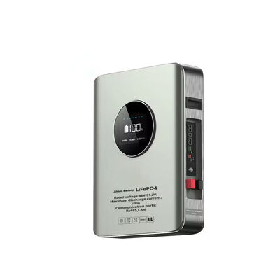 جودة YF51100 WM الحائط LiFePO4 بطارية 5.12kWh بطارية تخزين الطاقة الشمسية مع شاشة LCD و BMS الذكية للنسخ الاحتياطي المنزلي خارج الشبكة والاستهلاك الذاتي مصنع