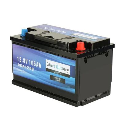 جودة 12.8V 105Ah بطارية LiFePO4 عالية الدوارة1344Wh 1200CCA للبدء الشديد والدورة العميقة OEM ODM جاهزة للموزعين بالجملة مصنع