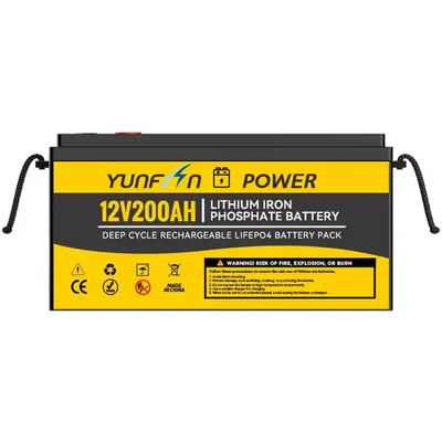 جودة بطارية 12V 200Ah LiFePO4 بطارية 0.5C شحن إفراج 12.8V 2560Wh بطارية الليثيوم ذات دورة عميقة مع BMS 5000 دورة استبدال حمض الرصاص لسيارة RV الطاقة الاحتياطية للطاقة الشمسية البحرية UPS مصنع