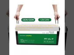 إعادة تدوير ليتيم أيون مستطيل 6000 مرة بطارية حزمة بطارية من الدرجة A مع شاشة LED 12V 120ah مع تحسين الكفاءة